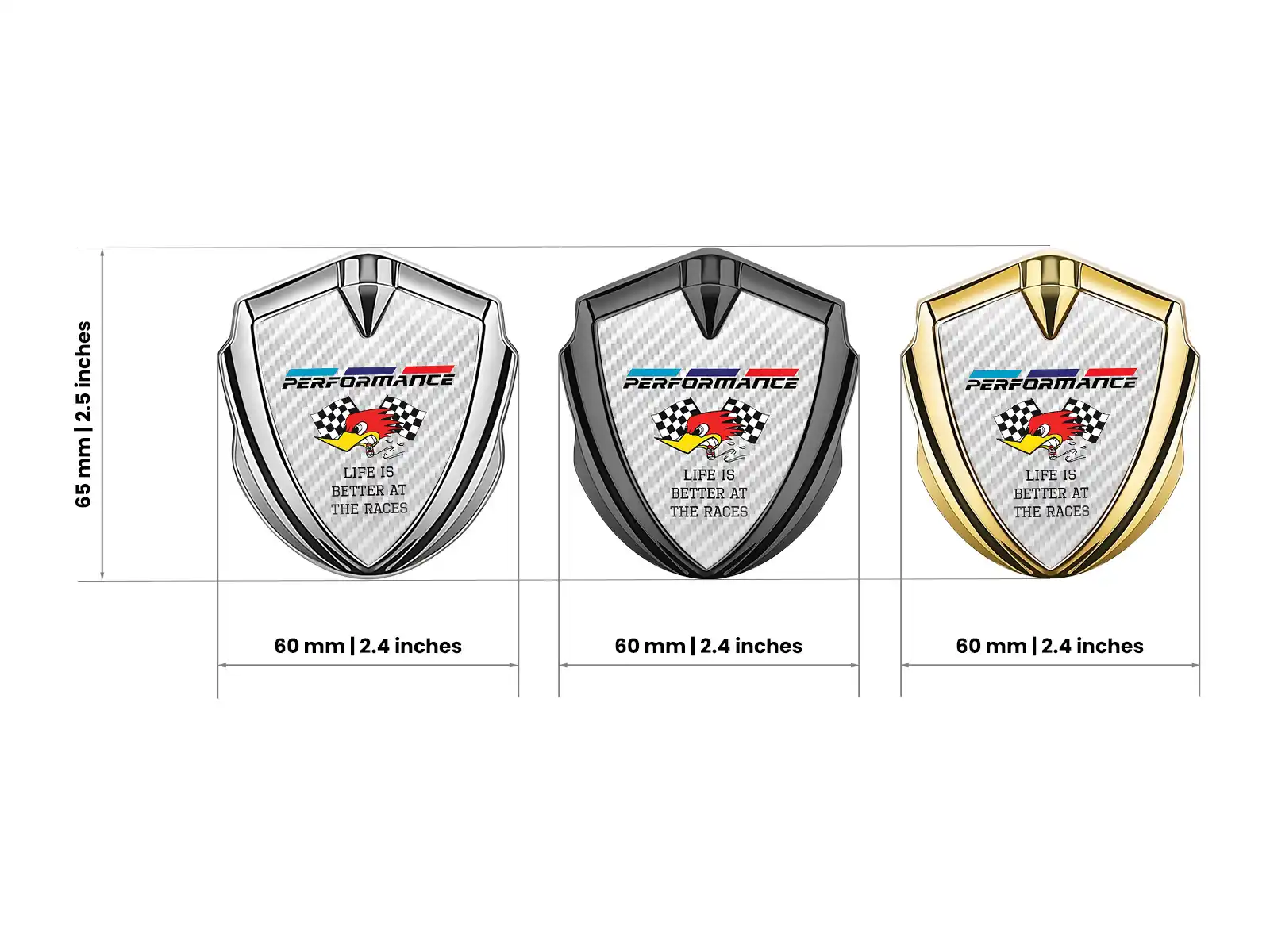 Car Badge Tuning Inspired Shiny Alloy